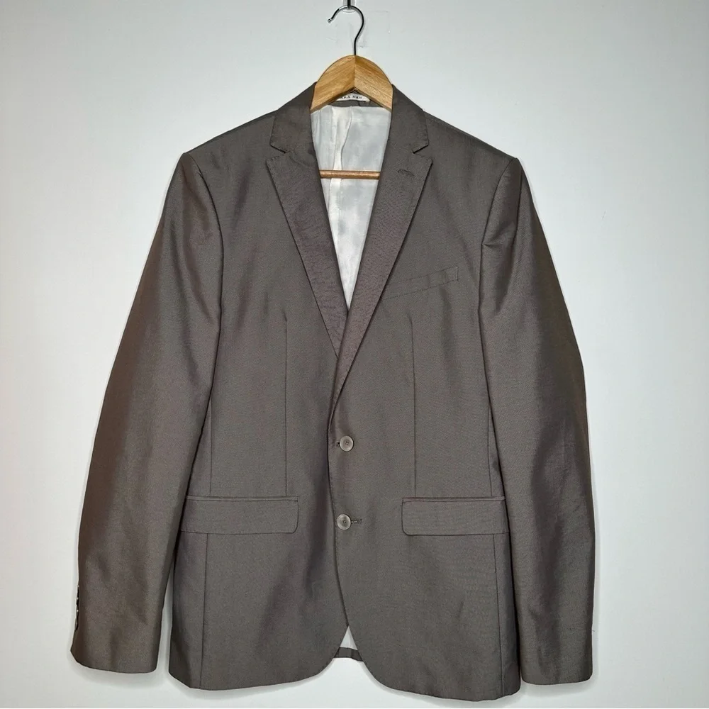 ZARA MAN Greige Two Button Blazer Sport Coat Size 38